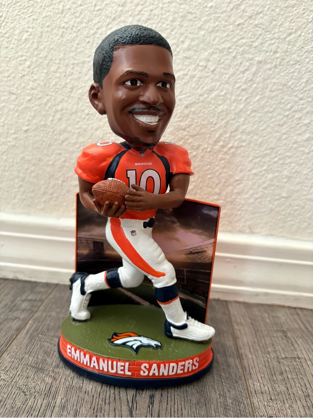 Broncos Orange Football Player Bobblehead - Sanders